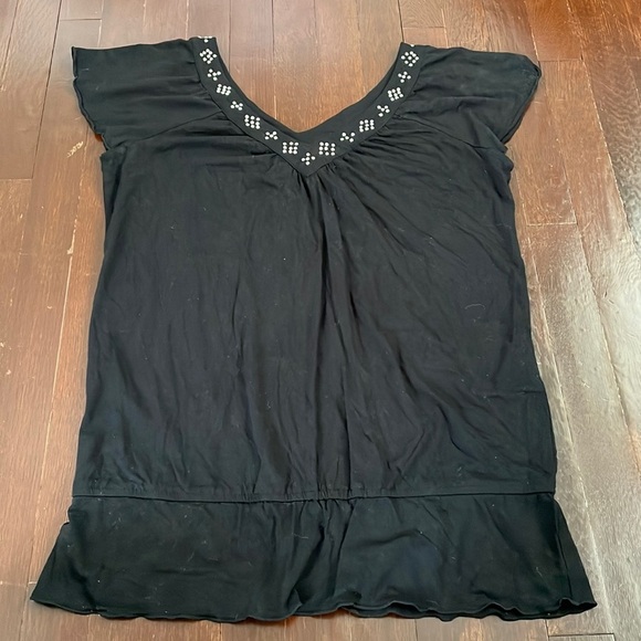 Women's INC V-Neck Cap Sleeve Top Large - Picture 1 of 13